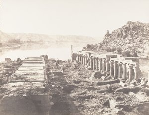 Île de Philæ, vue générale prise du point I, sur la plateforme - Félix Teynard