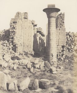 Karnak Thèbes, Cour du Palais - Vue prise de Point I, 1851-52, imprimé 1853-54
