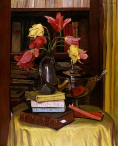 Nature morte avec des tulipes (tulipes rouges et jaunes)
