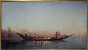 Constantinople, le caïque de la sultane, entre 1880 et 1890 - Félix Ziem