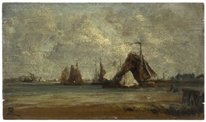 Chaloupes de pêche, vers 1852 - Félix Ziem