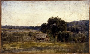 Chaumière, entre 1850 et 1860 - Félix Ziem