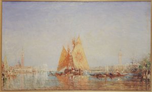 Venise, Trabaccolo à voile jaune, entre 1870 et 1890 - Félix Ziem