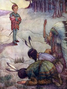 Les Indiens saluent Peter Pan, comme Grand Père Blanc