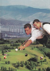 Billard avec de bons amis, 2020 (collage) - Florent Bodart