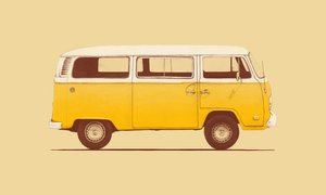 Fourgon jaune