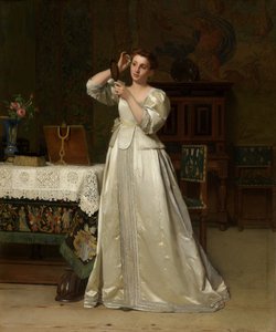 Femme avec miroir