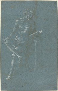 Un jeune homme assis sur un tabouret lisant un livre (recto); La chute de l