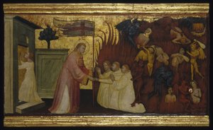 Saint Laurent libère les âmes du purgatoire - Florentine Lorenzo di Niccolò Italian