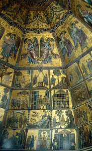 Mosaïque sur le plafond en coupole du baptistère Saint-Jean, Florence