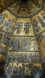 Mosaïque sur le plafond en coupole du baptistère Saint-Jean, Florence