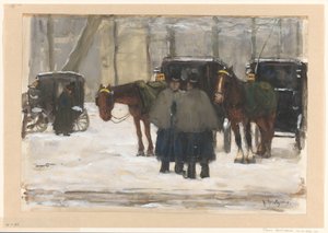Carrosses et cochers dans la neige - Floris Arntzenius