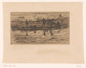 Paysage avec deux figures au bord de l