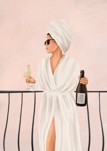 Matinée champagne sur un balcon de luxe