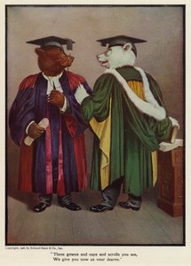 Ces robes et ces chapeaux et ces parchemins que vous voyez, nous vous les donnons maintenant comme votre diplôme - Floyd V. Campbell