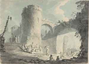 Scène de port - Follower of Claude Joseph Vernet