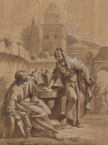 Le Christ et la femme de Samarie - Follower of Francesco Fontebasso