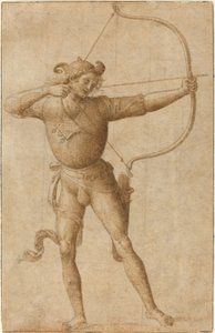 Archer bandant un arc - Follower of Pietro Perugino