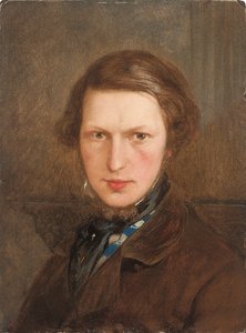 Autoportrait en manteau brun, c. 1844 - Ford Madox Brown