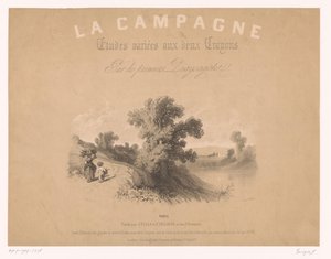 Page de titre pour : Études de scènes rurales avec deux types de craie