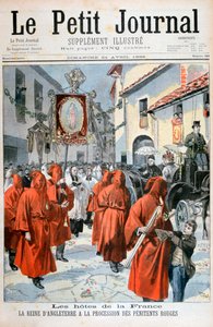 La reine Victoria regardant la procession des pénitents rouges, 1898