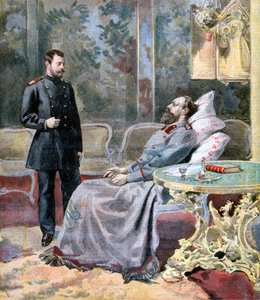 Le tsarévitch Nicolas et son père le tsar Alexandre III de Russie, 1894