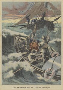 Sauvetage en mer au large de la côte bretonne - Fortune Louis Meaulle