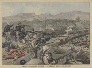 Combats entre troupes françaises et chinoises à la bataille de Guangzhouwan
