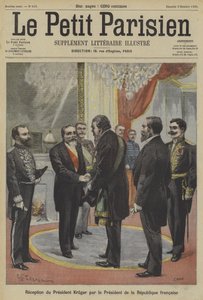 Le président Émile Loubet de France recevant Paul Kruger, ancien président du Transvaal