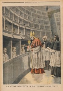 Confirmation religieuse dans la prison de La Petite Roquette, extrait de Le Petit Journal, 1er novembre 1896