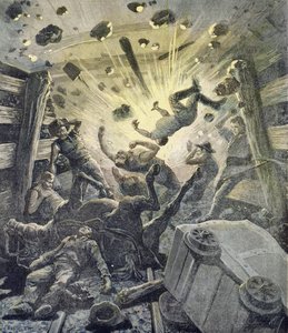 Une Explosion de Gaz, illustration du supplément illustré de Le Petit Journal, 2 avril 1892 - Fortune Louis Meaulle and Henri Meyer