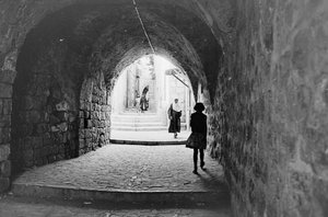 Route dans les souks de la vieille ville de Jérusalem