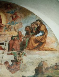Le Jugement Dernier, détail représentant les Apôtres à gauche du Christ