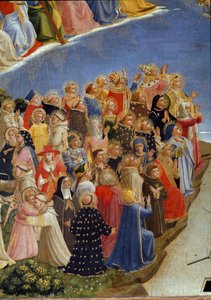 Le Jugement dernier : détail des Saints au Paradis