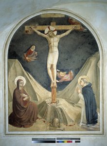 Crucifixion avec la Vierge et saint Dominique. Fresque de Guido di Pietro