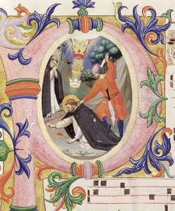 Missel 558 f.68v Initiale historiée 
