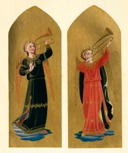 Deux anges avec des trompettes, XVe siècle, vers 1909