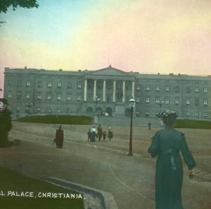 Le Palais Royal, Christiania, Oslo, Norvège, fin du 19e-début du 20e siècle