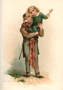 Bob Cratchit portant Tiny Tim - Frances Brundage