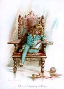 Édouard VI tenant son journal - Frances Brundage