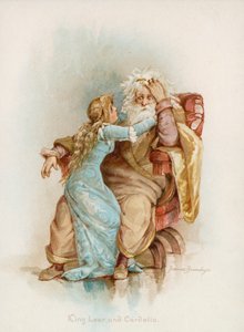 Le Roi Lear et Cordélia de Shakespeare