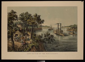 Basse eau dans le Mississippi Robert E Lee