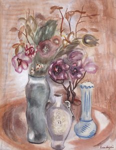 Nature morte avec fleurs et vases