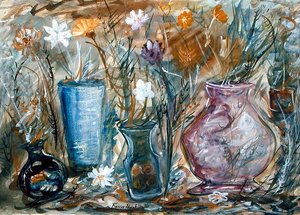 Vases de fleurs - Frances Hodgkins
