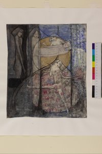 Femme debout derrière le soleil, c.1912-15