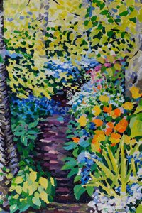 Chemin de la cloche bleue, 2020 (acrylique sur toile)