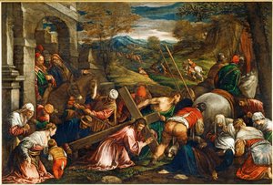 La Montee au Calvaire - Jésus-Christ portant la croix ... - Francesco (1549 92) Bassano