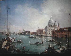 Le Grand Canal avec vue sur Santa Maria della Salute et la Dogana