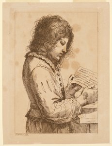 Un garçon lisant - Francesco Bartolozzi