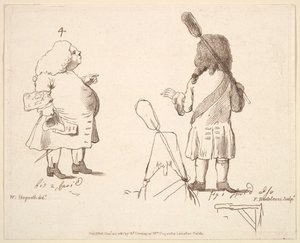 Caricatures de Lord Melcombe et Lord Winchelsea - Francesco Bartolozzi